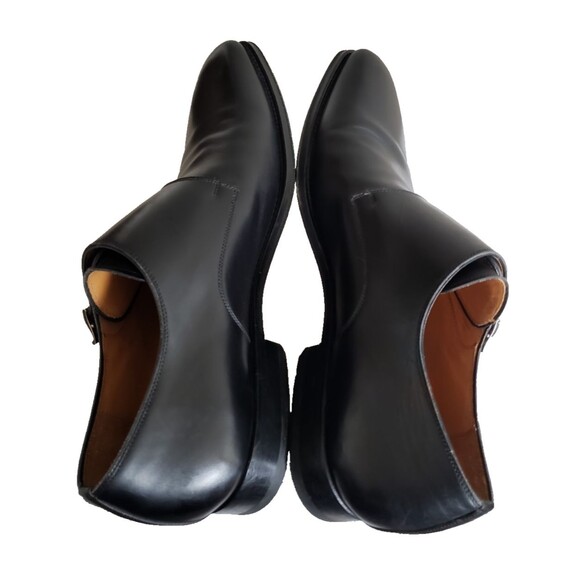 EUC Magnanni Men\'s Black Leather Double Monk Strap Loafer Dress Shoes Size 11 M main image 12